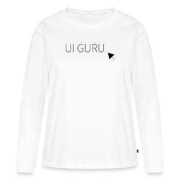 Gourou de l’interface utilisateur - T-shirt manches longues Premium bio Femme - blanc - Devant - Julia (174cm)