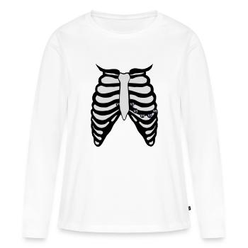 12 Kanal EKG - Frauen Premium Bio Langarmshirt - Weiß - Vorne - Julia (174cm)