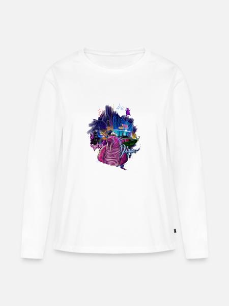 file.png - Frauen Premium Bio Langarmshirt - Weiß