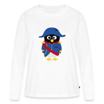 Penguin Napoleon - Women's Premium Organic Long Sleeve Shirt - white - Front - Julia (174cm)