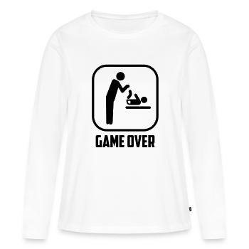 game over - Frauen Premium Bio Langarmshirt - Weiß - Vorne - Julia (174cm)