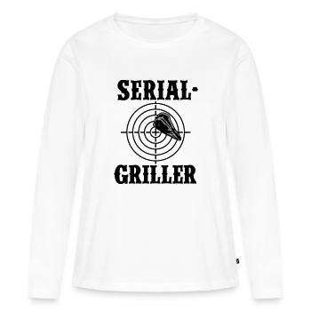Griller de série - T-shirt manches longues Premium bio Femme - blanc - Devant - Julia (174cm)