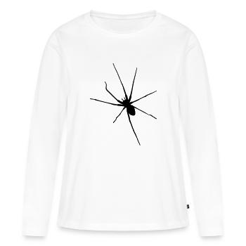 araignée spider halloween insect arac vintage - T-shirt manches longues Premium bio Femme - blanc - Devant - Julia (174cm)