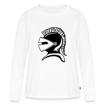 Chevalier - T-shirt manches longues Premium bio Femme - blanc - Devant - Julia (174cm)