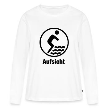 Aufsicht III Bademeister - Frauen Premium Bio Langarmshirt - Weiß - Vorne - Julia (174cm)