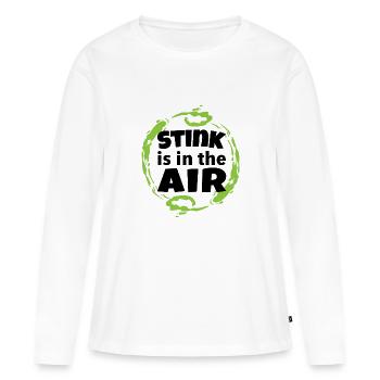 La puanteur est dans l'air - la puanteur est dans l'air - T-shirt manches longues Premium bio Femme - blanc - Devant - Julia (174cm)