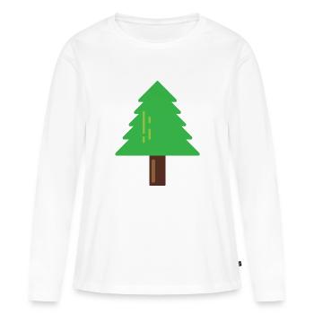 Sapin - T-shirt manches longues Premium bio Femme - blanc - Devant - Julia (174cm)
