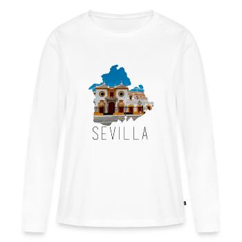 Maestranza von Sevilla. - Frauen Premium Bio Langarmshirt - Weiß - Vorne - Julia (174cm)