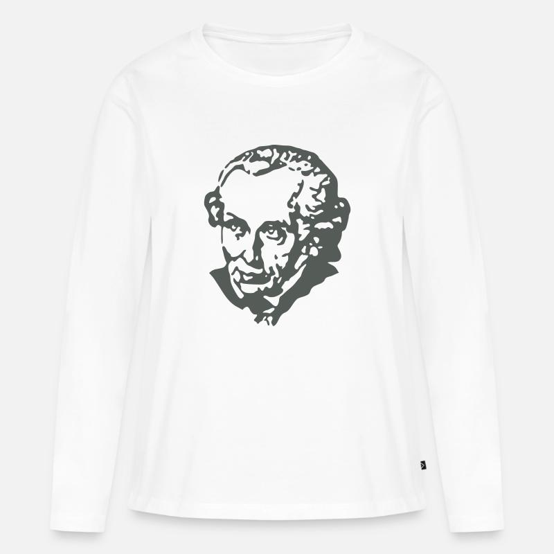 Immanuel Kant - Frauen Premium Bio Langarmshirt - Weiß