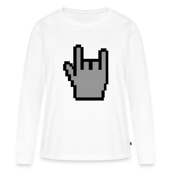 Metal - Frauen Premium Bio Langarmshirt - Weiß - Vorne - Julia (174cm)