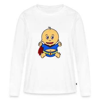 Superbaby - Frauen Premium Bio Langarmshirt - Weiß - Vorne - Julia (174cm)