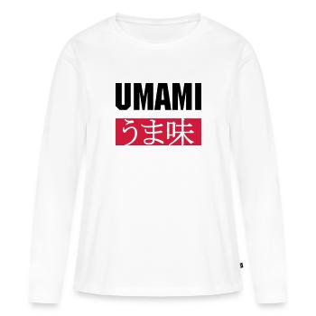 UMAMI ま 味 - T-shirt manches longues Premium bio Femme - blanc - Devant - Julia (174cm)