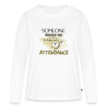 Wecker-Klingelton-Erinnerung - Frauen Premium Bio Langarmshirt - Weiß - Vorne - Julia (174cm)