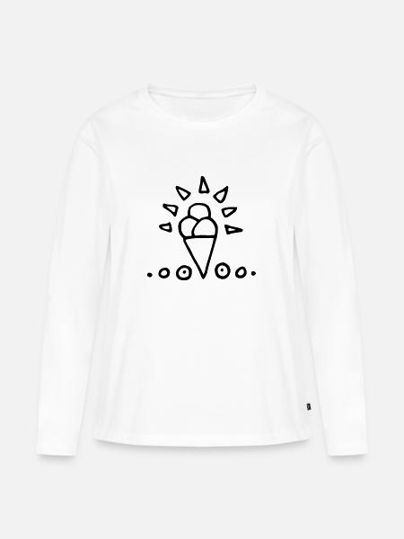 Eis - Frauen Premium Bio Langarmshirt - Weiß