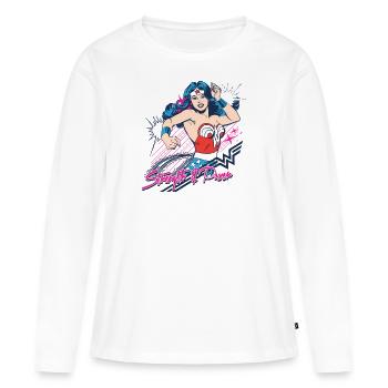 Wonder Woman Strength & Power - Women's Premium Organic Long Sleeve Shirt - white - Front - Julia (174cm)