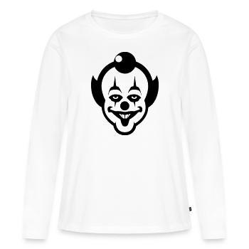 Clown - Frauen Premium Bio Langarmshirt - Weiß - Vorne - Julia (174cm)