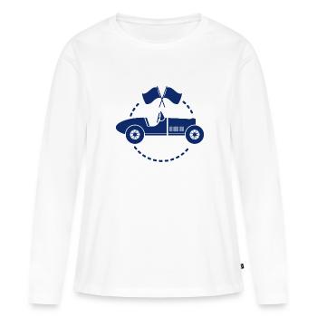 Auto - Oldtimer - Nostalgisch Fahrzeuge - Frauen Premium Bio Langarmshirt - Weiß - Vorne - Julia (174cm)