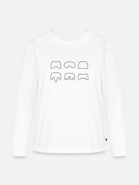 Controller - Frauen Premium Bio Langarmshirt - Weiß