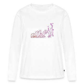 Paddle Tennis Paddeltennis Paddle Court Paddle - T-shirt manches longues Premium bio Femme - blanc - Devant - Julia (174cm)