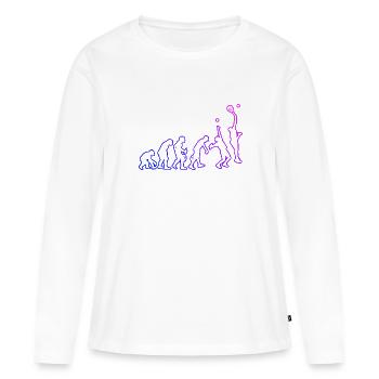 Paddle Tennis Paddle Raquette Paddle Femme - T-shirt manches longues Premium bio Femme - blanc - Devant - Julia (174cm)