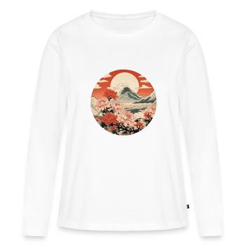 Montagnes mystiques - T-shirt manches longues Premium bio Femme - blanc - Devant - Julia (174cm)