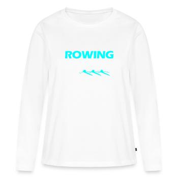 Rudern Ruderer - Frauen Premium Bio Langarmshirt - Weiß - Vorne - Julia (174cm)