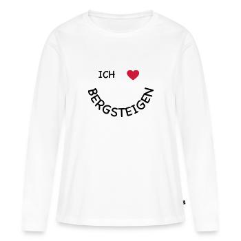 Bergsteigen - Frauen Premium Bio Langarmshirt - Weiß - Vorne - Julia (174cm)