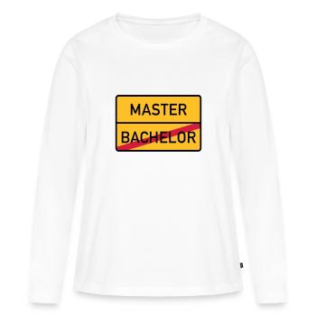 master - Frauen Premium Bio Langarmshirt - Weiß - Vorne - Julia (174cm)