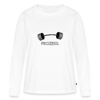 Gym Fitness Process - Women's Premium Organic Long Sleeve Shirt - white - Front - Julia (174cm)