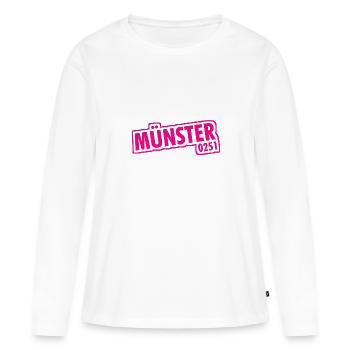 Münster 0251 Vorwahl Telefon NRW - Frauen Premium Bio Langarmshirt - Weiß - Vorne - Julia (174cm)