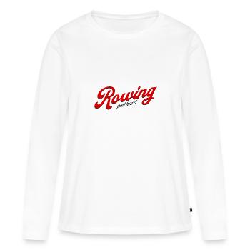 Aviron Pull Hard Rameur Rameur - T-shirt manches longues Premium bio Femme - blanc - Devant - Julia (174cm)