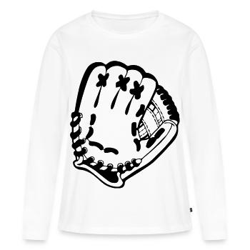 Baseball - Frauen Premium Bio Langarmshirt - Weiß - Vorne - Julia (174cm)