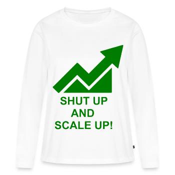 Online Business Motivation - Women's Premium Organic Long Sleeve Shirt - white - Front - Julia (174cm)