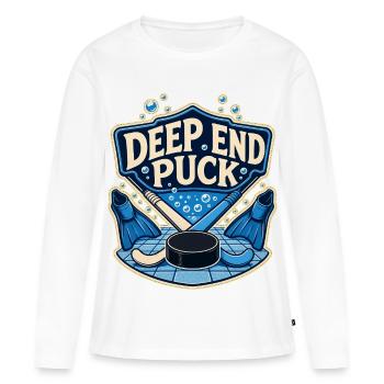 PALET PROFOND - T-shirt manches longues Premium bio Femme - blanc - Devant - Julia (174cm)