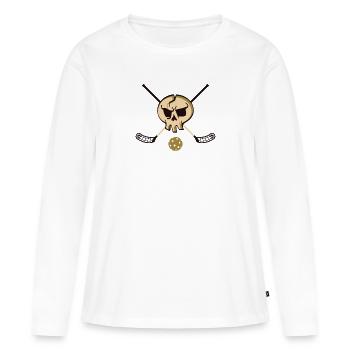 Floorball Floor Hockey Unihockey - Women's Premium Organic Long Sleeve Shirt - white - Front - Julia (174cm)