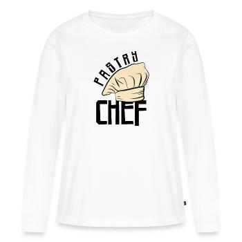 Pastry Chef Skull Baking Pastry Baked Goods - Women's Premium Organic Long Sleeve Shirt - white - Front - Julia (174cm)
