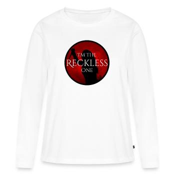 Académie Rose Vampire - T-shirt manches longues Premium bio Femme - blanc - Devant - Julia (174cm)