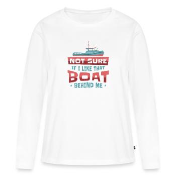 Schlepper Segler Kapitän Bootseigner Meer - Frauen Premium Bio Langarmshirt - Weiß - Vorne - Julia (174cm)