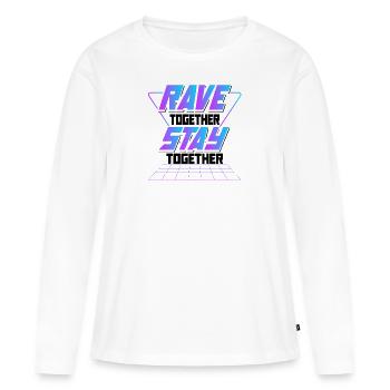 Raves Together Electronic Dance EDM DJ Club Music - Women's Premium Organic Long Sleeve Shirt - white - Front - Julia (174cm)