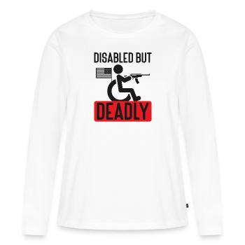 2nd Amendment Gun Lover Pro Gun Control - Women's Premium Organic Long Sleeve Shirt - white - Front - Julia (174cm)