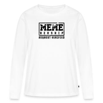 Social Media Meme Membership Request - Women's Premium Organic Long Sleeve Shirt - white - Front - Julia (174cm)