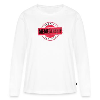Social Media Meme Membership Request - Women's Premium Organic Long Sleeve Shirt - white - Front - Julia (174cm)
