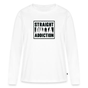 Suchtkranke Genesungskrieger Patienten mit - Frauen Premium Bio Langarmshirt - Weiß - Vorne - Julia (174cm)