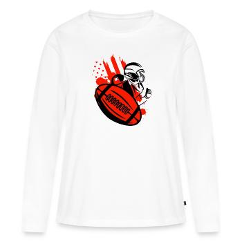 Football américain Drapeau Sports patriotiques - T-shirt manches longues Premium bio Femme - blanc - Devant - Julia (174cm)