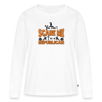 Halloween Abstimmung Republikaner Unterstützer - Frauen Premium Bio Langarmshirt - Weiß - Vorne - Julia (174cm)