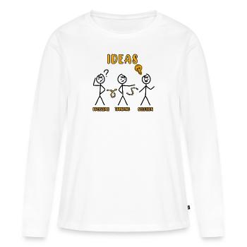 Problème Penser Bâton Figures Solution Penseurs - T-shirt manches longues Premium bio Femme - blanc - Devant - Julia (174cm)