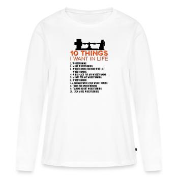 Woodturning Craftsman Woodturner Carpentry - Women's Premium Organic Long Sleeve Shirt - white - Front - Julia (174cm)