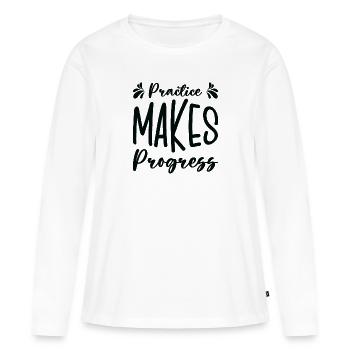 Student Education Studying Progress Study Time - Women's Premium Organic Long Sleeve Shirt - white - Front - Julia (174cm)