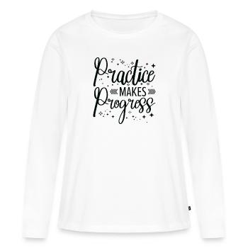 Student Education Studying Progress Study Time - Women's Premium Organic Long Sleeve Shirt - white - Front - Julia (174cm)