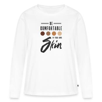 Encouraging Positivity Inspirational Motivator - Women's Premium Organic Long Sleeve Shirt - white - Front - Julia (174cm)